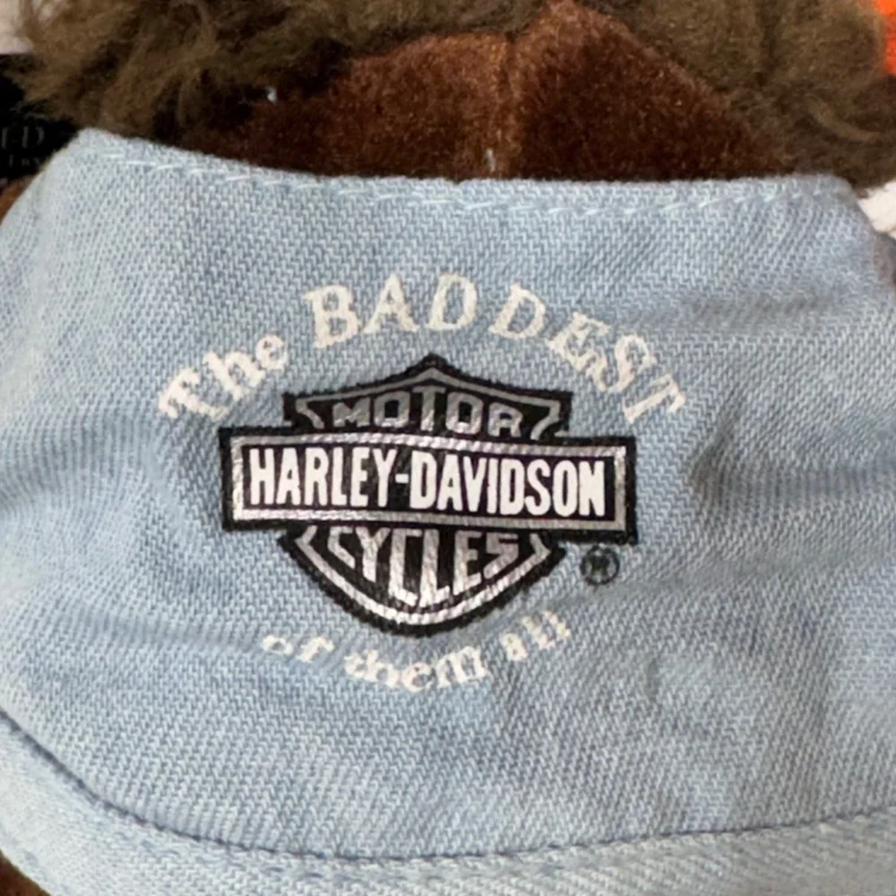 Harley-Davidson 1999 Torque the Bull Bean Bag Plush with Tags Bandana Jean Vest